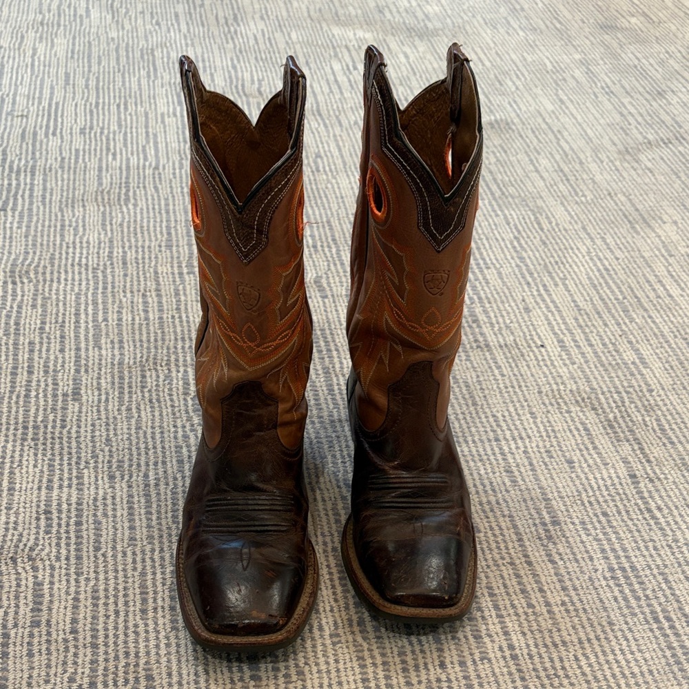 Ariat Men’s Brown Leather Two Tone Cowboy Boots